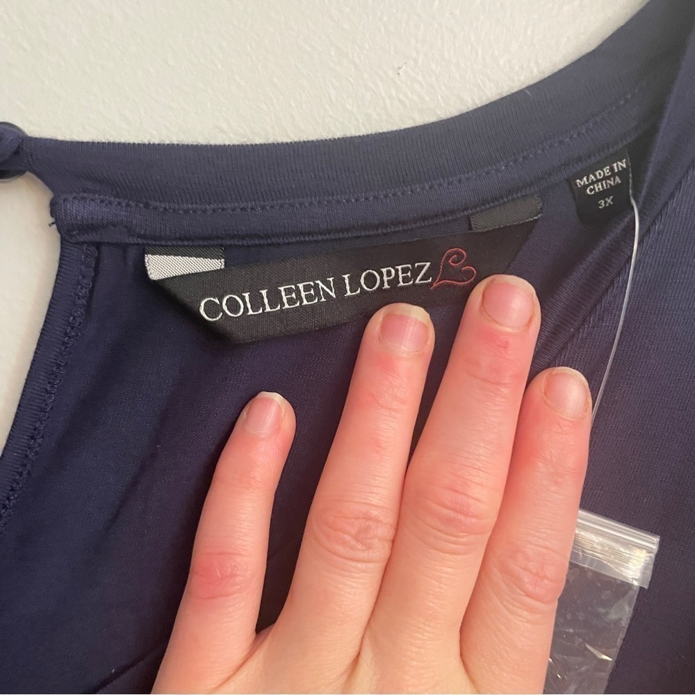 Colleen Lopez Easy V-Neck Jumpsuit Navy Size 3X NWOT - Picture 4 of 6